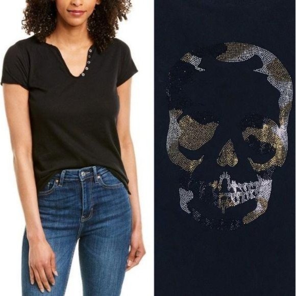 Zadig & Voltaire Tunisien Embellished Crystal Skull - Picture 1 of 5
